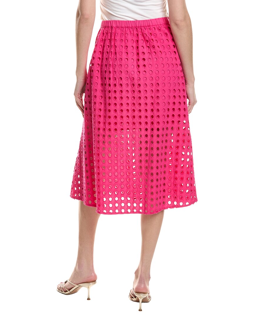 Cece Circle Eyelet Midi Skirt