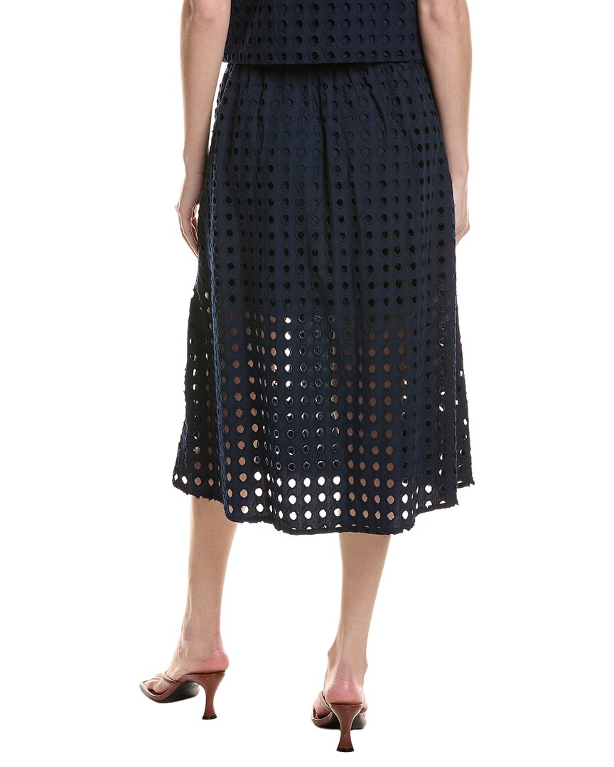 Cece Circle Eyelet Midi Skirt