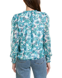 Cece Smocked Cuff Ruffle Blouse