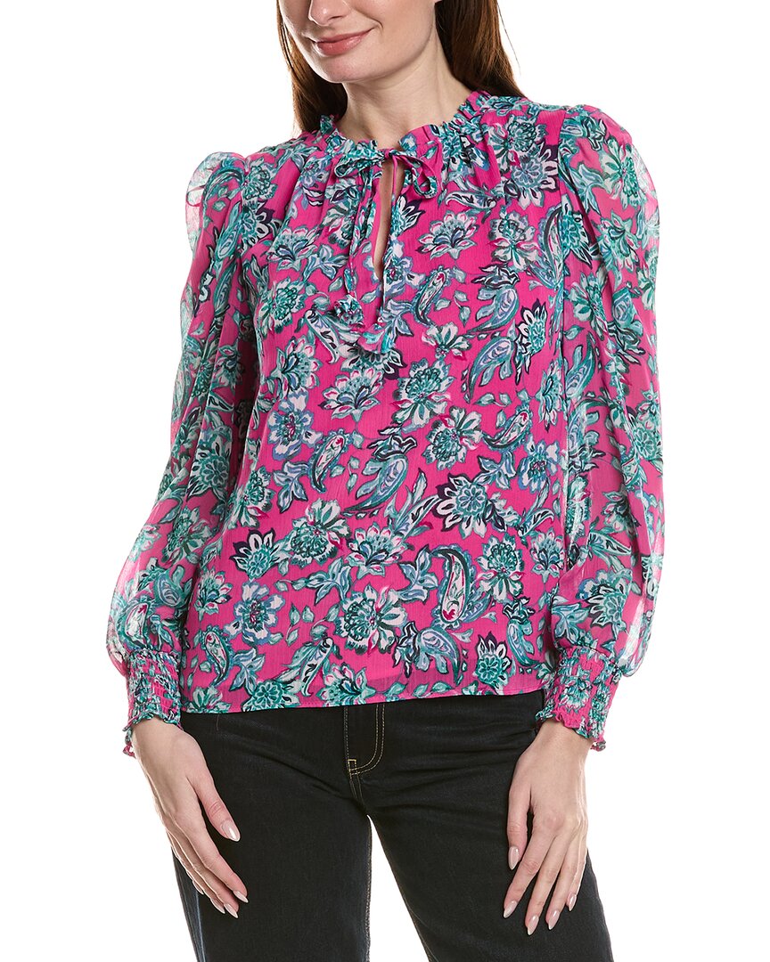 Cece Smocked Cuff Ruffle Blouse