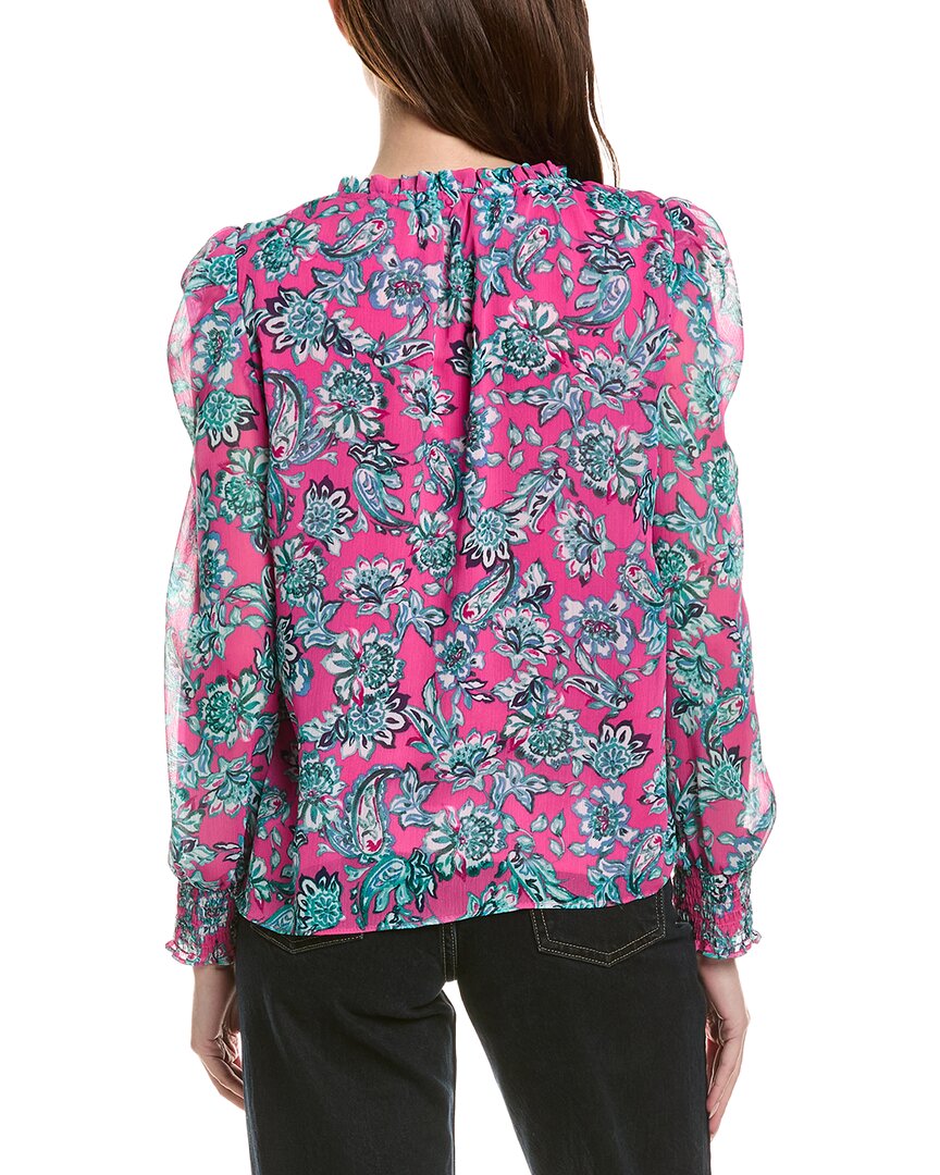Cece Smocked Cuff Ruffle Blouse