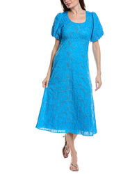 Cece Bubble Eyelet Midi Dress
