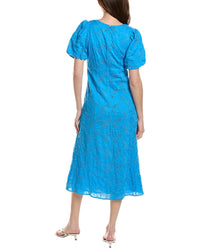 Cece Bubble Eyelet Midi Dress