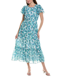 Cece Double Ruffle Maxi Dress
