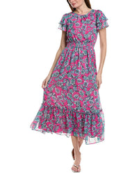 Cece Double Ruffle Maxi Dress