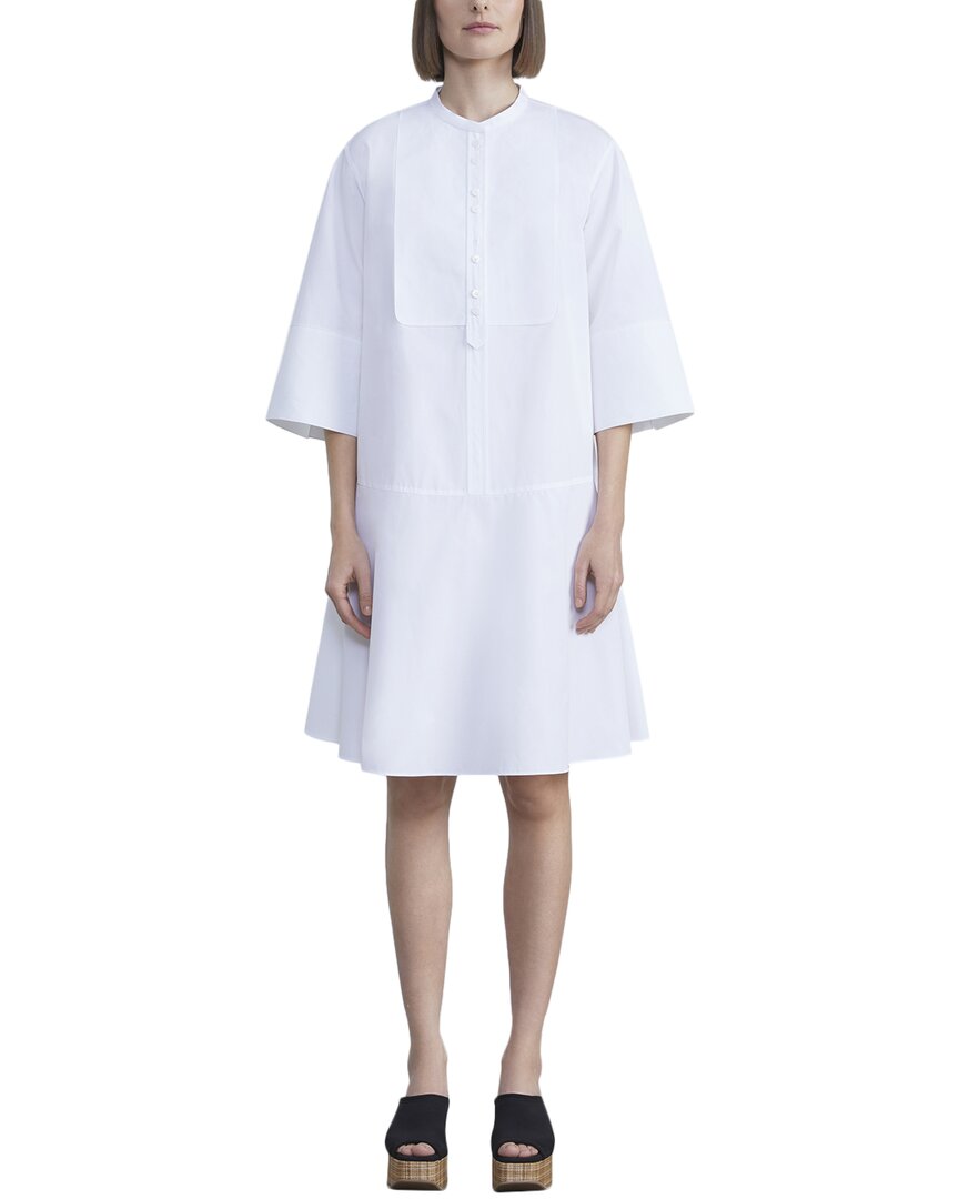 Lafayette 148 New York Bib-Front Tuxedo Dress