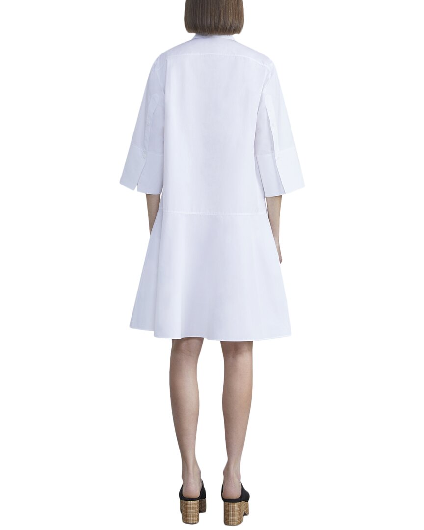 Lafayette 148 New York Bib-Front Tuxedo Dress
