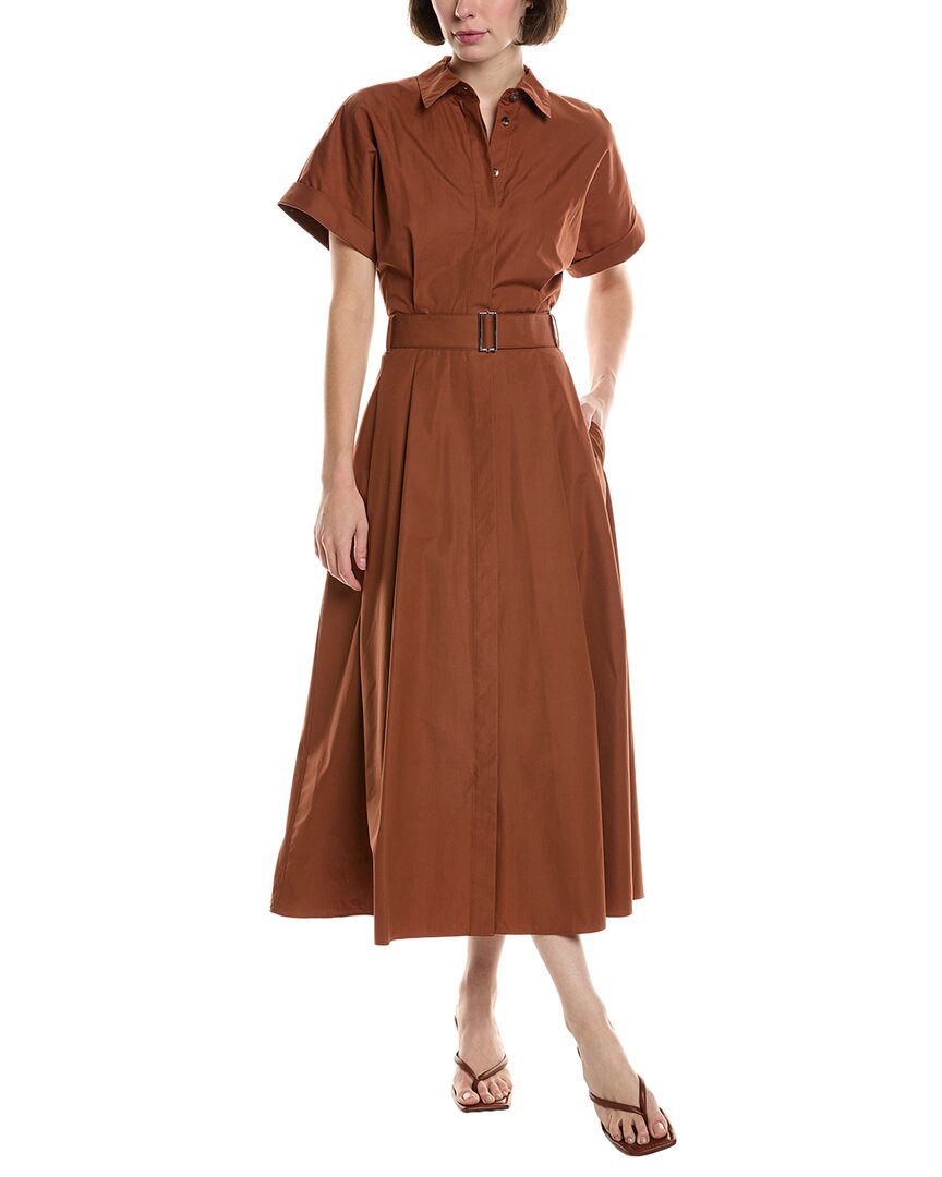Lafayette 148 New York Upland Dress With Self Belt