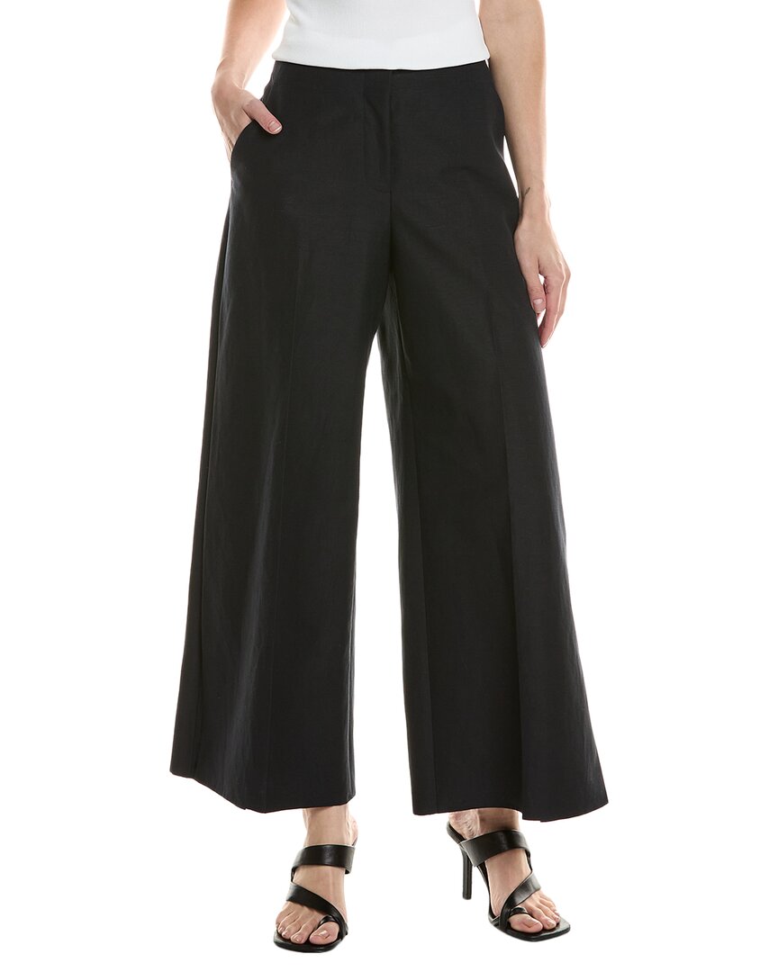 Lafayette 148 New York Lafayette 148 New York Franklin Silk & Linen-Blend Wide Leg Ankle Pant