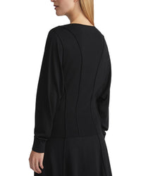 Lafayette 148 New York Plus Convertible Bateau Neck Wool-Blend Sweater