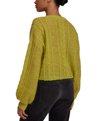 Bella Dahl Bella Dahl V-Neck Cropped Mohair & Wool-Blend Sweater