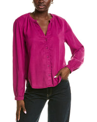 Bella Dahl Bella Dahl Elastic Neck Button Down Shirt