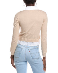 NAADAM Naadam Mixed Media Cashmere-Blend Cardigan