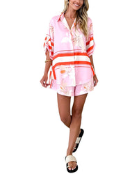 Camila Blanco 2Pc Shirt & Short Set