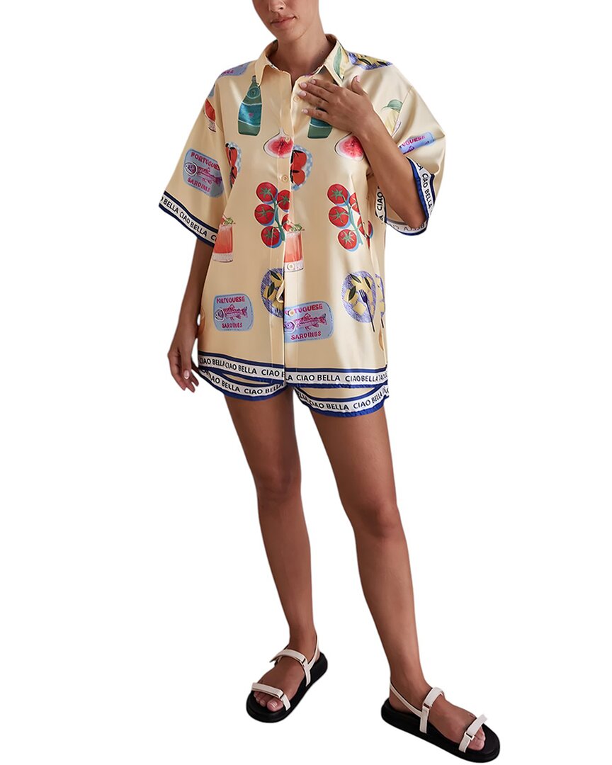 Camila Blanco Womens 2Pc Shirt & Short Set, 6
