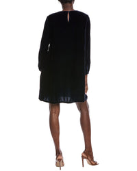 Eileen Fisher Petite Velvet Silk-Blend Shift Dress