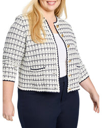NIC+ZOE Nic+Zoe Plus Mixed Up Sweater Jacket
