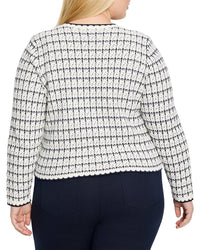 NIC+ZOE Nic+Zoe Plus Mixed Up Sweater Jacket