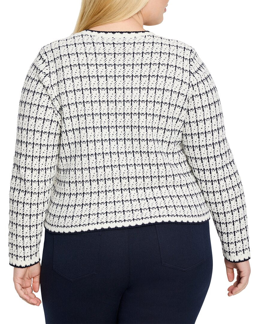NIC+ZOE Nic+Zoe Plus Mixed Up Sweater Jacket