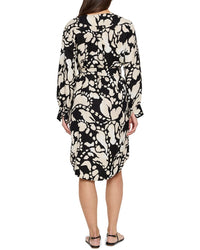 Nic+Zoe Petite Evening Petal Linen-Blend Blouse Dress