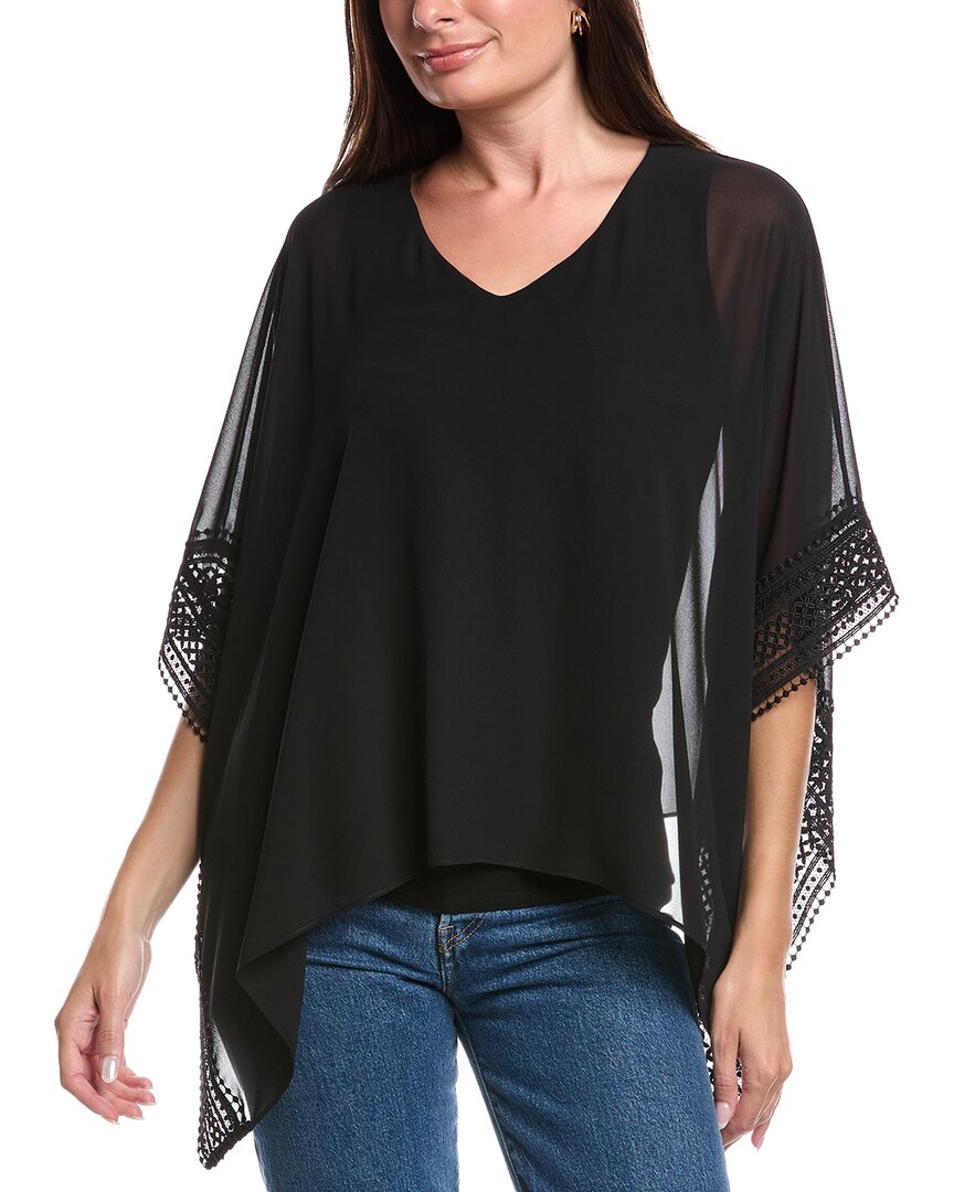 Joseph Ribkoff Lace Trim Poncho Top