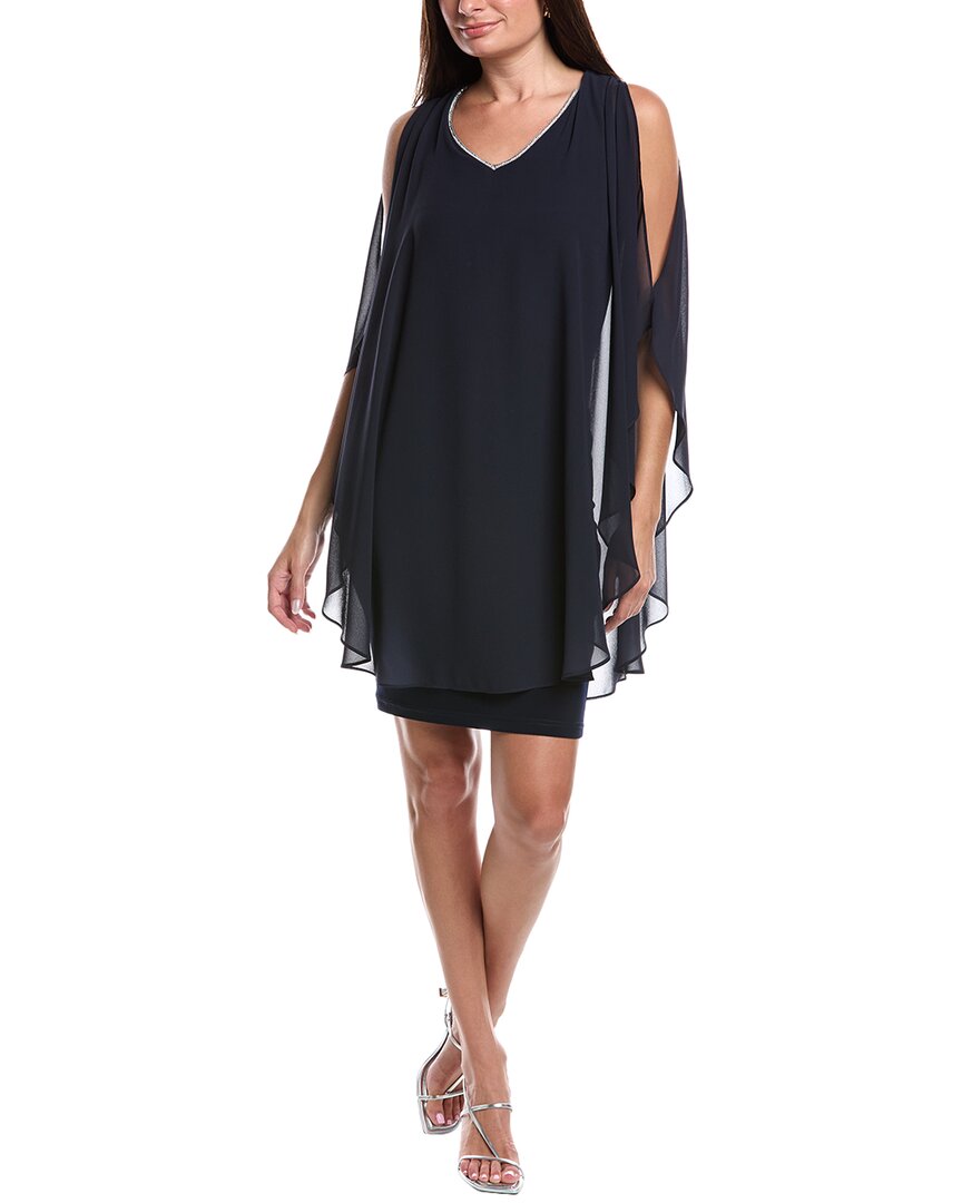 Joseph Ribkoff Embellished Neckline Mini Dress
