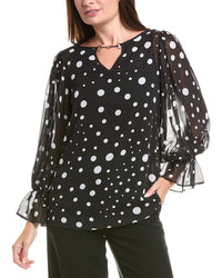 Joseph Ribkoff Horsebit Keyhole Blouse