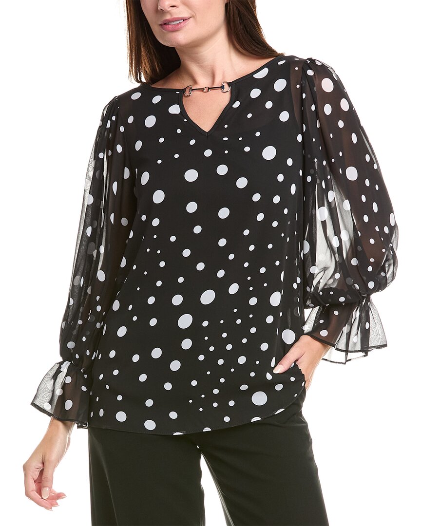 Joseph Ribkoff Horsebit Keyhole Blouse