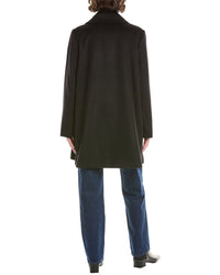Bernardo Grand Sleek Wool-Blend Coat