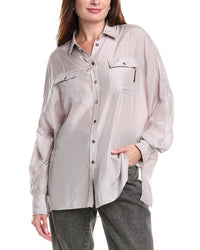 Brunello Cucinelli Womens Silk Shirt, Xxl