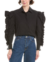 Max Mara Pleiadi Ruffle Puff Sleeve Shirt