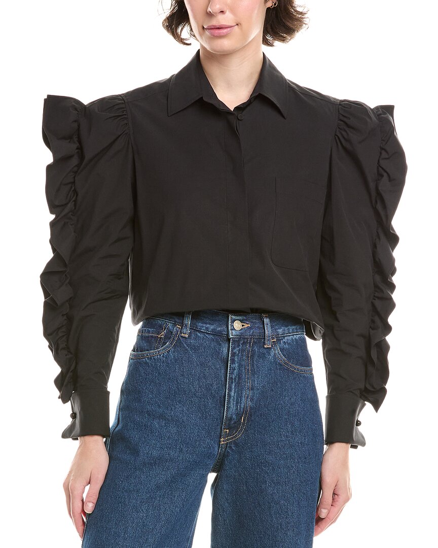 Max Mara Pleiadi Ruffle Puff Sleeve Shirt