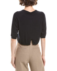 S Max Mara Clima Wool Shoulder Wrap Cardigan