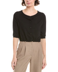 S Max Mara Clima Wool Shoulder Wrap Cardigan