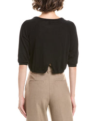 S Max Mara Clima Wool Shoulder Wrap Cardigan
