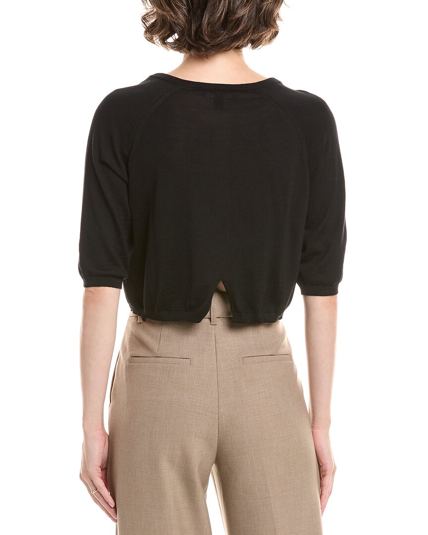 S Max Mara Clima Wool Shoulder Wrap Cardigan
