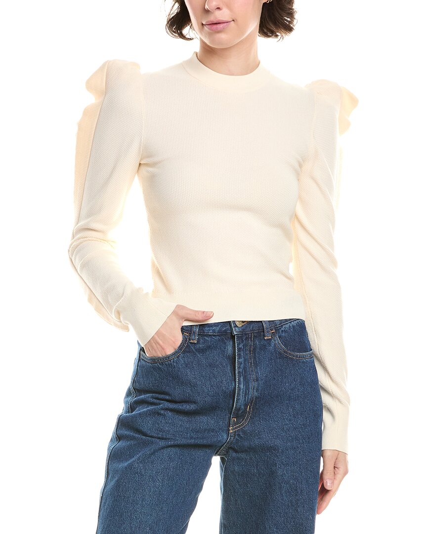 Max Mara Genero Ruffle Puff Sleeve Sweater