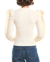 Max Mara Genero Ruffle Puff Sleeve Sweater