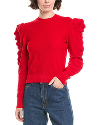 Max Mara Genero Ruffle Puff Sleeve Sweater