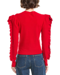 Max Mara Genero Ruffle Puff Sleeve Sweater