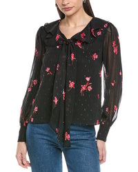 Cece Ruffle Tie V-Neck Top