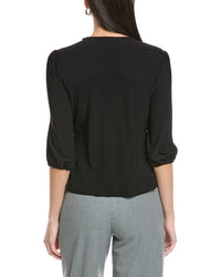 Cece Twist Keyhole 3/4-Sleeve Knit Top