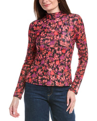 Cece Turtleneck Mesh Top