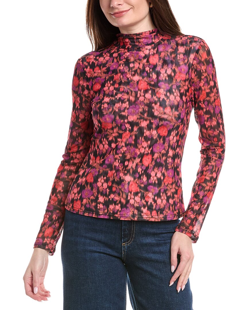 Cece Turtleneck Mesh Top