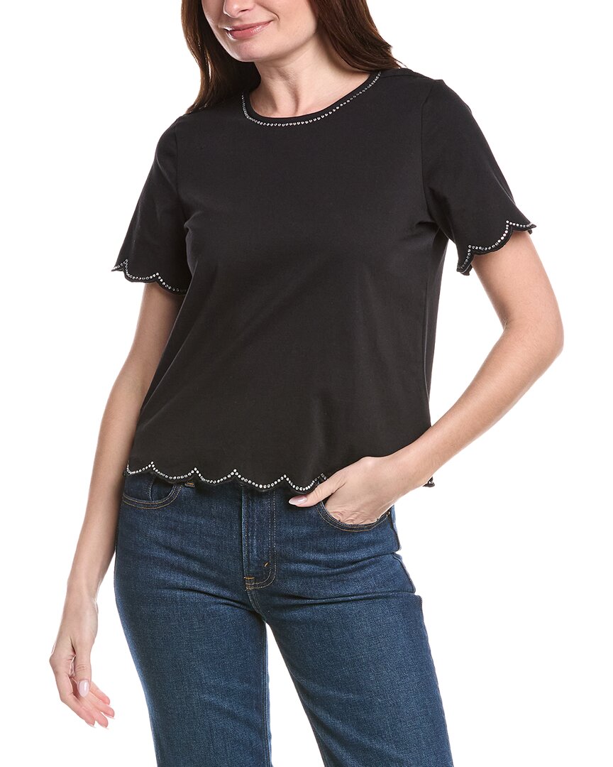 Cece Scalloped Shirt