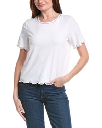 Cece Scalloped Shirt