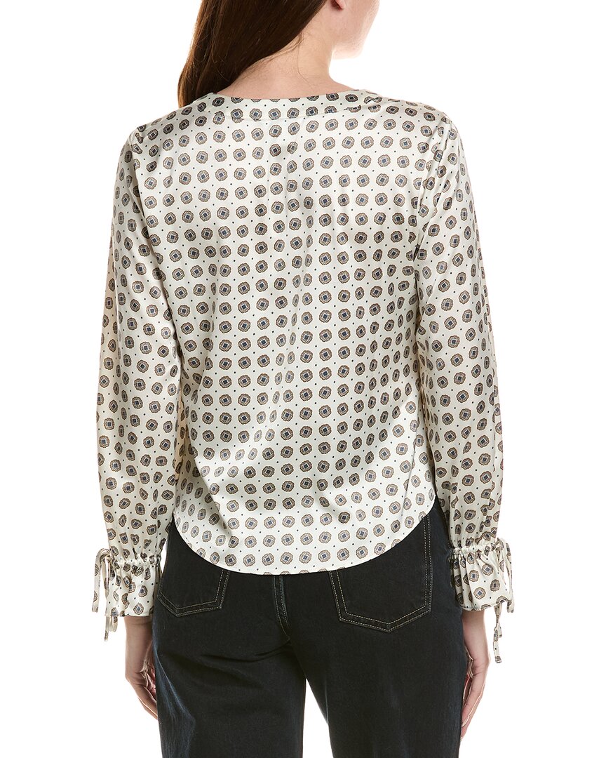 Cece Printed Flounce Blouse