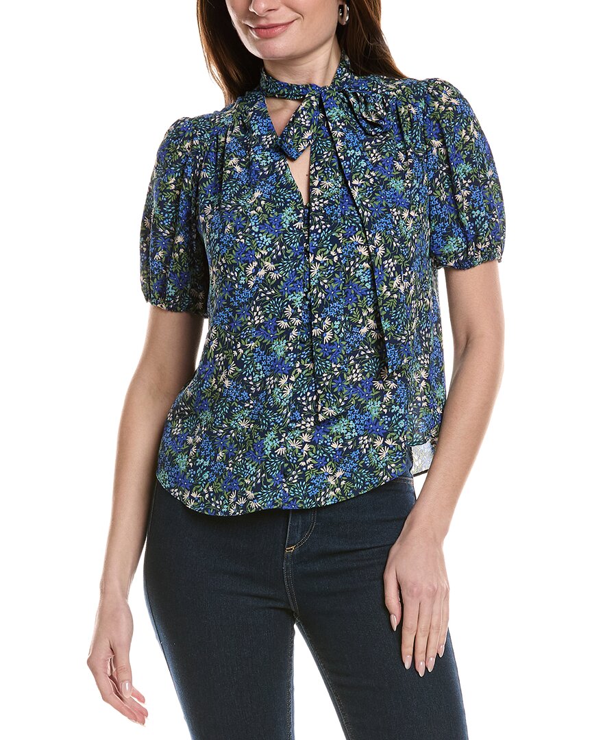 Cece V-Neck Shirred Blouse