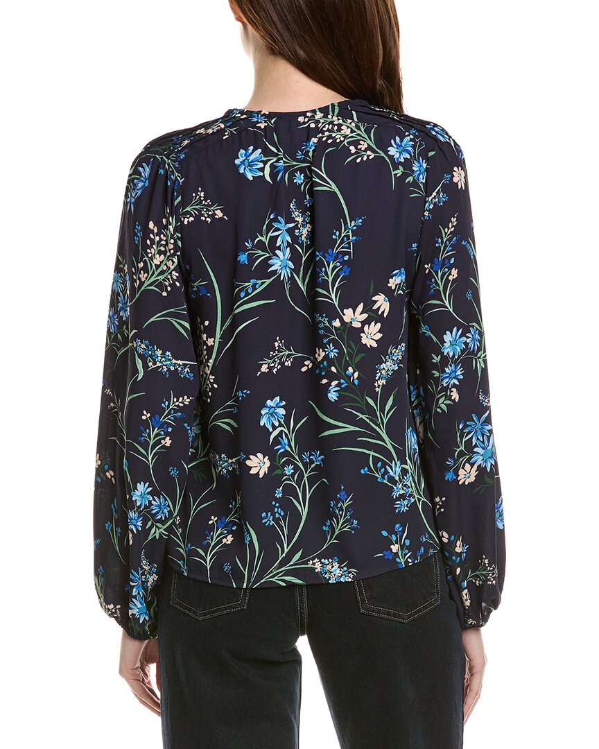 Cece Pintuck Printed Blouse