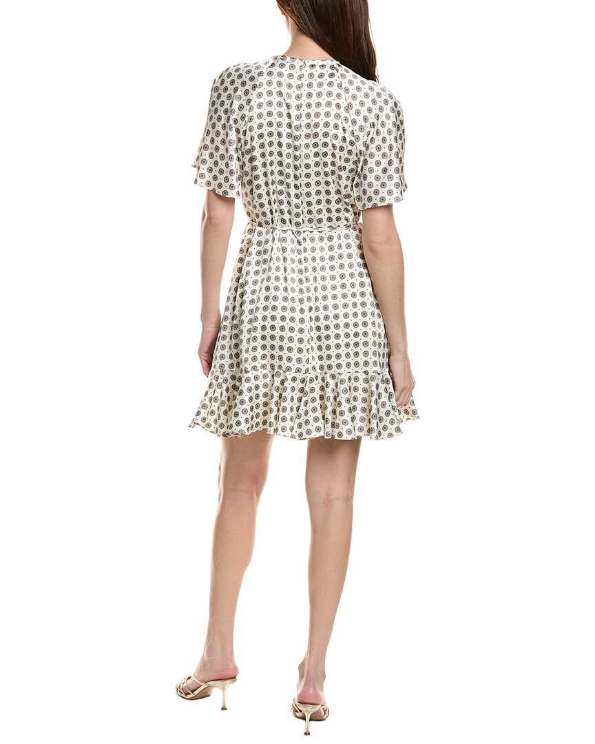 Cece Split Neck Print Dress